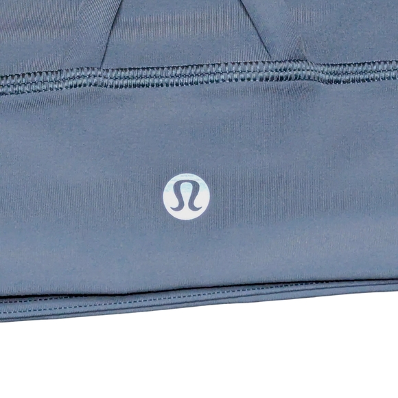 Lululemon Energy Bra High Neck Long Line Iron Blue Size 4 Medium Support - Picture 5 of 12